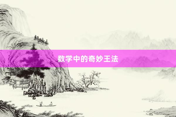 数学中的奇妙王法